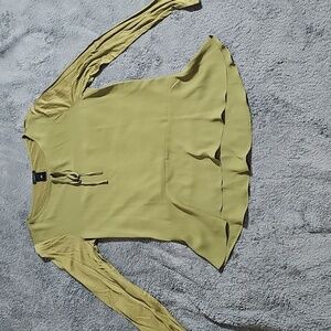 Ann Taylor Factory Green Long Sleeve Tunic Top Size Xs